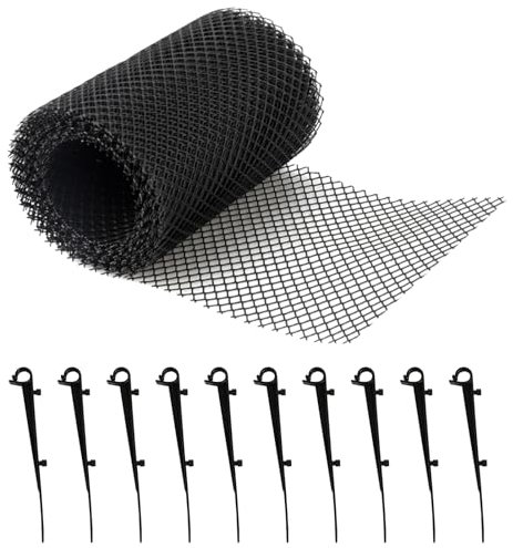 ASOFTY Grille de protection anti-feuilles pour gouttières, 8 m x 18 cm, avec 10 pinces, grille de gouttière, gouttières pour maisons, abris de voiture, écurie, gouttières