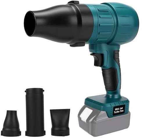 Turbo Jet Gebläse Kompatibel mit Makita 18V Batterie (Ohne Akku), 36000RPM Handgetragenes Luftgebläse Laubbläser, für Rasenpflege, Laubblasen, Auto und Eckenreinigung