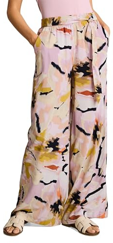TOM TAILOR Damen Loose Fit Palazzo Hose mit Muster 1049990