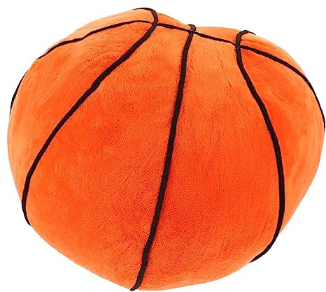 VALICLUD Basketball-plüschkissen Sport-Basketball-Form Weiches Spielzeugkissen Für Dekoratives Reisekissen Für Zuhause