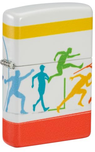 Zippo Sturmfeuerzeug - Track and Field Sports, 540°, Color Image - Nachfüllbar - Wiederverwendbar - Windfestes Design - Geschenkbox - Made in USA