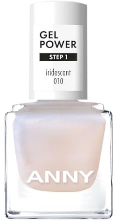 ANNY Gel Power Nail Polish – Gel-Farb-Nagellack ohne UV-Lampe, brillanter Glanz & bis zu 12 Tage Halt, splitter- & kratzresistent, Farbe: Iridescent - Schimmerndes Perlmuttweiß – 8 ml