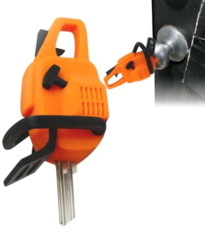 Generisch Key Caps, Chainsaw Shape, Key Protection Cover, Fun for Convention, Commuting, Outdoor, Fishing, Camping, Everyday Use