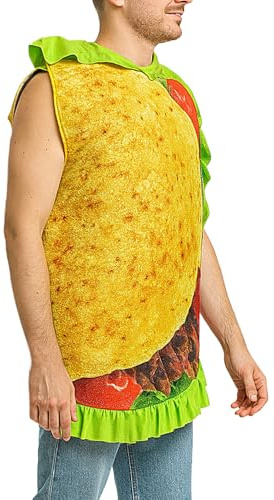 Ruwshuuk Disfraz de taco para adultos, disfraz de taco para Halloween, cosplay, accesorios de fiesta para hombres, mujeres, adolescentes y adultos para disfraz, actuación, sesión de fotos, eventos
