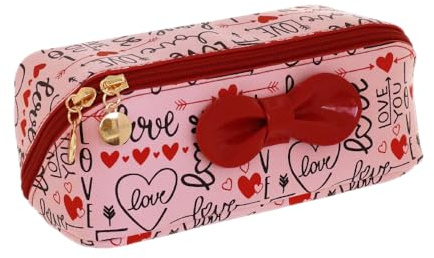 Camomilla Milano Astuccio Make-up Donna, Similpelle, Collezione Love, Misura M, Colore Rosa