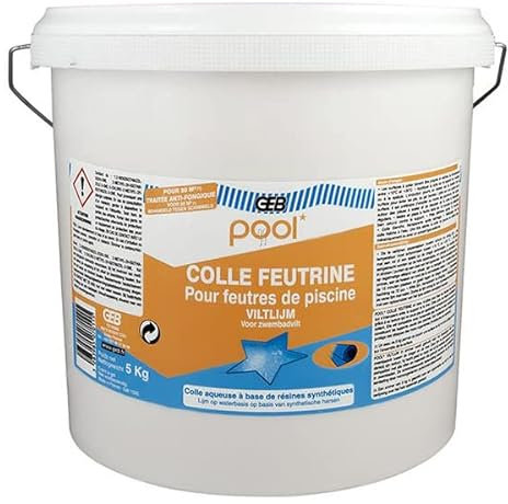 GEB - Réparation piscine - Colle feutrine piscine POOL seau 5 kg - GEB