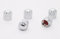 5X Ventilkappen kurz leicht Metall Riffel mit Gummiring Dichtung Farbe: Silber Chrom Ventilkappe Vskr