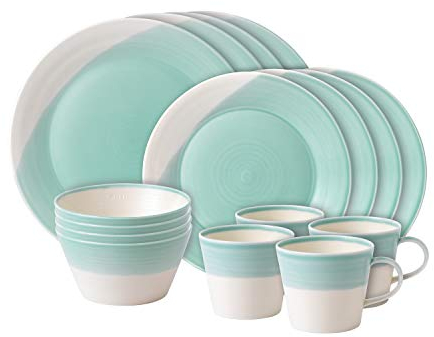 Royal Doulton 1815 40029951 16 Pc Dinnerware Set, Aqua, Porcelain