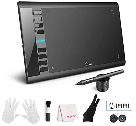 UGEE M708 Grafiktablett,8192 Pressure Pen Stylus,8 Hotkeys,10 * 6 Zoll Zeichentablett für Künstler,Zeichenblock für Win11/10/8/7,Mac OS,Chromebook für Digital Artist,Designer,Amateur