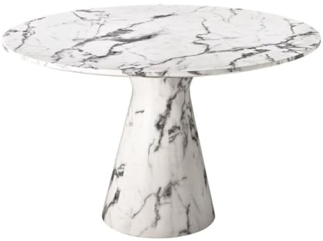 Casa Padrino Designer Esstisch Weiß 119,5 x H. 75 cm - Luxus Edition