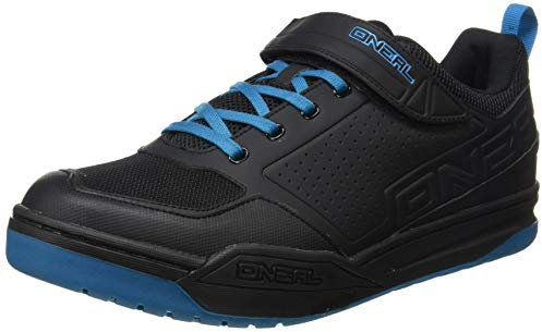 O'NEAL | Mountainbike-Schuhe | MTB Downhill Freeride | Vegan | SPD-Pedalplatten-kompatibel, haltbares und leichtes PU, Belüftungsöffnungen | Flow SPD Shoe | Erwachsene | Schwarz Blau | Größe 37