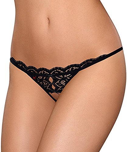 Obsessive Damen Tanga Sin Entrepierna Brazilian Slip, Schwarz (Negro 002), 38 (Herstellergröße: 40)