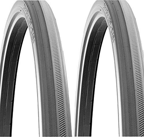 2 Stück Rollstuhlreifen 24 x 1 3/8 pannensicher Feinprofil Leichtlauf (37-540/541), grau, aus 100% Polyurethan gefertigt, guter Komfort, für Standardrollstühle, nie mehr Luftverlust
