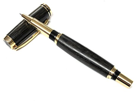 Donegal Pens Tintenroller aus jahrtausendealter Mooreiche, Tintenschreiber aus Holz, handgefertigt in Irland, Geschenk zu Meisterprüfung, Bachelor, Master, Promotion, Hochzeit, Geburtstagsgeschenk