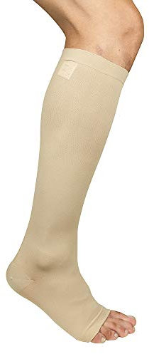 MANIFATTURA BERNINA Variform 1400H (taille 2) - Mi-bas médicaux élastiques de contention courtes à compression graduée KL1 (18-21 mmHg) pied ouvert