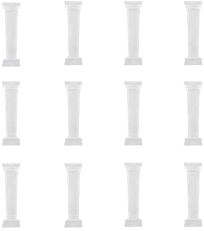 SM SunniMix 12x Mini Griechische Säulen Blumensäule Dekosäule Tischdeko mit Barock Stil für Geburtstag und Taufe, 4.5 Zoll