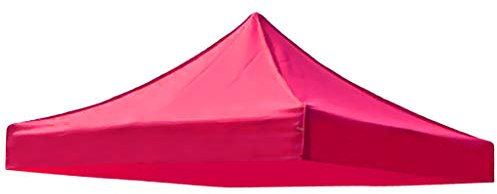 HomeDecTime Toile de Toit de Rechange pour Pavillon Tonnelle Tente - Rose Rouge, 3x3m