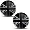 Biomar Labs 2 x 3D-Gel-Silikon-Aufkleber, Stoßstangen-Aufkleber, Abziehbild, Abzeichen, Tuning, für Auto, Motorrad, Helm, Fahrrad, Telefon, Laptop, Fenster, Großbritannien, Flagge, Union Jack, KS 216