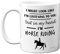 Stuff4 Tazza in ceramica di alta qualità da 325 ml, idea regalo per gli amanti dei cavalli, regalo per donne e uomini, con scritta in lingua inglese in My Head I'm Horse Rider, 325 ml