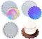 Woohome 3 PCS Coaster Moules en Resine, Mandala Coaster Silicone Moule pour Bijoux Coaster Moulle Silicone Resine Epoxy pour La Décoration de La Maison des sous-Verres De Tasses (Color 1)