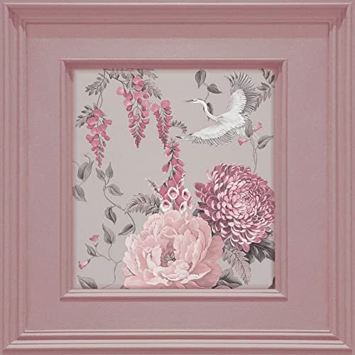 Corinthia Panel Floral Wallpaper Blush Pink Belgravia 245