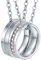 Bishilin Paar Ring Halskette Edelstahl, Partnerketten Personalisiert mit Charms Anhänger Ringe 6MM mit Zirkonia, Freundschaftsketten für 2