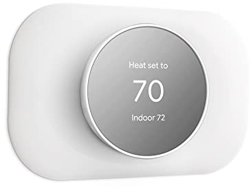 Petrichor Cache de plaque murale – Compatible avec Google Nest Thermostat Accessoire 2020 – Kit de garniture, installation facile – Neige