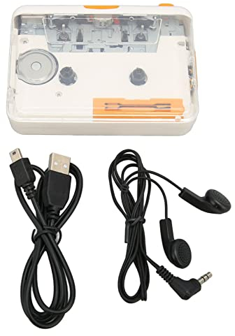 Kassettenspieler, Tragbarer Walkman Tape auf MP3 CD Konverter, USB Kassettenkonverter Plug and Play MP3 Musik Tape Player mit Kopfhörer für iPod Format PC