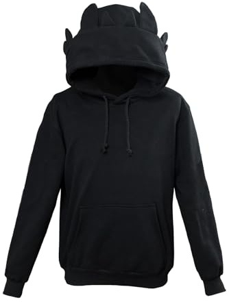 Erwachsener Drache Hoodie mit Ohren Cosplay Kostüm Kapuzen-Sweatshirt Film Drache Pullover Mantel Jacke