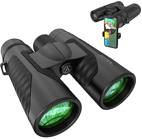 Fernglas für Erwachsene, 10 x 42, mit Stativ und Smartphone-Adapter, 18 mm großes Sichtobjektiv und super helles, wasserdichtes Fernglas für Vogelbeobachtung Reisen Astronomie, Sport und Tierwelt