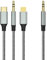 Aux Cable in Car, 3 in 1 Male to Male Auxiliary cable Compatible with iPhone/Samsung Galaxy/Huawei/GooglePixel for Car Home Stereo, Speaker etc 3.2M