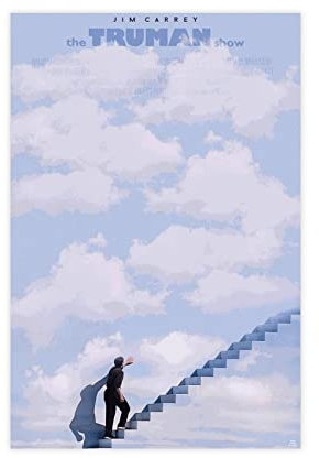 OakiTa Klassische Sci-Fi-Komödie The Truman Show, Poster, Leinwand-Poster, Wandkunst, Dekordruck, Bild, Gemälde für Wohnzimmer, Schlafzimmer, Dekoration, ungerahmt, 30 x 45 cm
