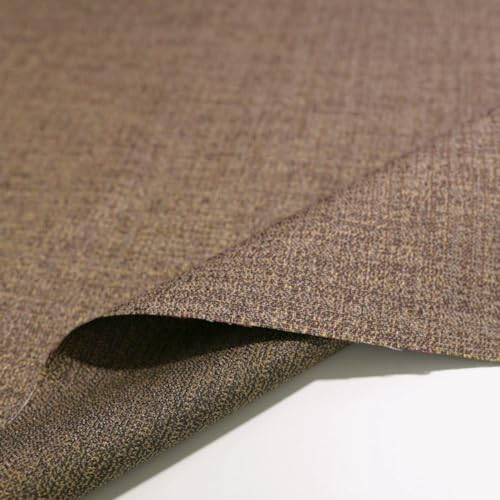 TOLKO Dekostoff Meterware Gardine Vorhang Tischdecke | 140cm breit | Blickdicht knitterarm mit meliertem Muster | Dekostoffe Vorhangstoffe Stoffe zum Nähen Meterware Stoff (Rot Braun)
