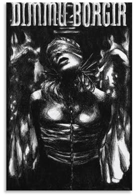 XINDIMAMA Poster Cool Norway Pop Band Dimmu Borgir Musik Wandkunst Poster Scroll Leinwand Gemälde Bild Wohnzimmer Dekor Home 20x