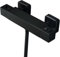 KINGBATH™ Square Thermostatic Exposed Shower Bar Valve Mixer Tap Faucet for Bathrooms Matt Black Wall Mounted with G1/2 Bottom Outlet 38°C Safety Lock Anti Scald Solid Brass Modern Easy to Install