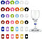 salbsever 36 Stück Glasmarkierer Silikon, Glas Markierung Trinkgläser, Wine Glass Charms Tags Lovely flowers für Trinkglas Weinglas Champagnerglas