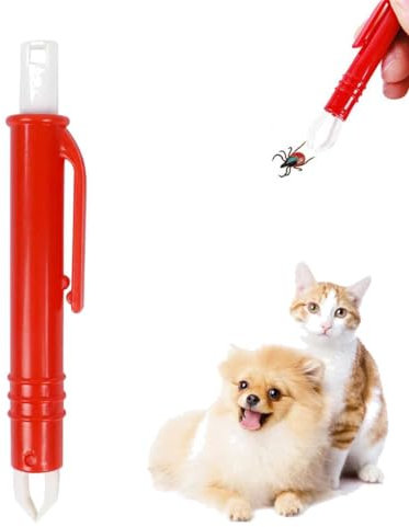 Zeckenpinzette für Hunde, Katzen, Menschen, Zeckenpinzette für Kinder, Haustiere, einfacher und sicherer Zeckenentferner für Zecken jeder Größe, Kunststoff, Zeckenentferner, Zeckenentfernungswerkzeug