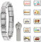 papasgix Italian Charm Bracelet Charms Set 9mm, Italienisches Charm Armband mit Starter-Armband und Öffnungswerkzeuge, DIY Italian Style Charms für Damen Herren Mädchen (Silber 12pcs Auto)