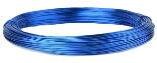 Aluminium-Draht, Ø 1 mm, 10 m oder 60 m Länge, verschiedenen Farben (Blau, 10m)