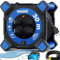 MASKO® Avvolgicavo, Cavo di Prolunga con Prese di Sicurezza e Maniglia, Protezione Termica, IP44 1000W ~ 3000W, incl. Maniglia di trasporto e Guanti di Montaggio, 30m - Nero/Blu