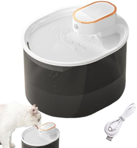Fontaine à eau pour chat – Fontaine à eau automatique de 3 L avec filtre/détecteur de mouvement/pompe silencieuse pour chats, chiens, plusieurs animaux de compagnie