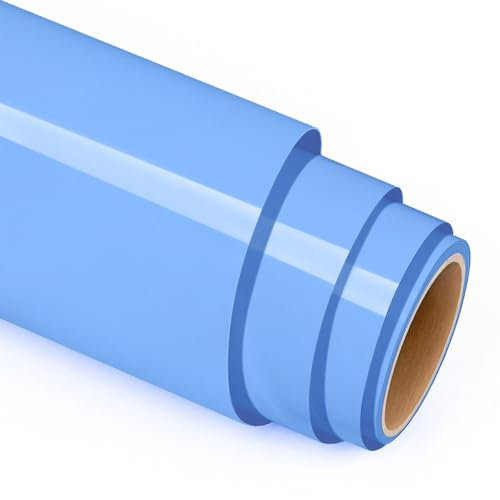 Prime Vinyl Heat Transfer Vinyl-12 x 8FT Blue Iron on Vinyl for Shirts, HTV Vinyl for Cricut, Silhouette Cameo, Easy to Cut & Weed