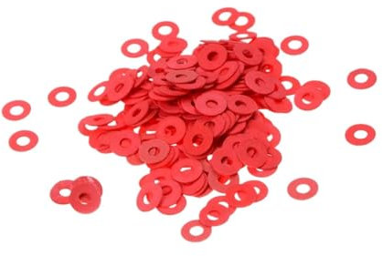 GWPOZGN Computer-Motherboard-Riser (Gold) + Silberne Schrauben + rote Unterlegscheiben 6-32-M3 (12 Schrauben + 12 Motherboard-Riser + 12 Unterlegscheiben) 6,5 mm