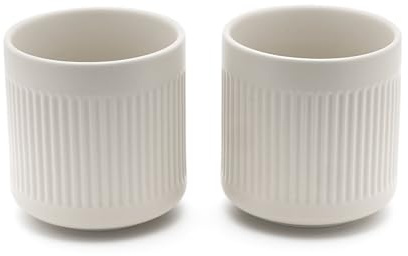 Bredemeijer Porcelain Tea Mug, White, Set of 2 with 300 ml Capacity Each