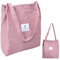 Amexo Cordtaschen Damen Umhängetasche Cord Vintage Handtasche Canvas Tasche Damen für Alltag Büro Schulausflug und Einkauf (Lila)