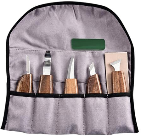 Mbiyhgta Holzschnitzset, Holzschnitzwerkzeug-Set - Set mit 8 Löffelschnitzwerkzeugen,Mehrzweck-Schnitz-Detail-Set, tragbare Löffel-Schnitzwerkzeuge für Holzseife