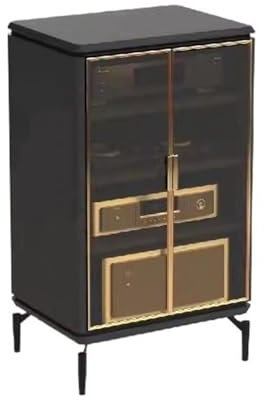 Lautsprecherständer Professioneller Audioschrank, KTV-Jukebox-Schrank, Jukebox-Verstärker-Rack, Verstärkerschrank, Audio-Rack, Geräteschrank, Audio-Video-Schrank Speaker stand(Schwarz,60*55*95CM)