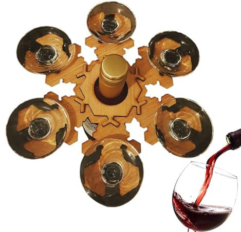 Weinglasständer aus , Tischständer für Weingläser, Weinflasche Glas Organizer Schneeflocke Form Weinglasständer, Weinhalter und Glasständer Glatte Weinbecherhalter Weinstange für Küchenbar
