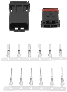 EMSea 5 Sets 4 Pin Motorrad Auto Stecker Buchse Stecker Kit 4 Draht Stecker Buchse Stecker Lenkerverdrahtung MX19004S51 MX19004P51 Kompatibel mit H-arley Davidson