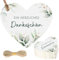 MEJOSER 50 Stück Danke Anhänger Herz Eukalyptus 5cm Geschenkanhänger Dankeschön Hochzeit Etiketten Tags Geschenk Geburtstag Babyparty Kommunion Taufe